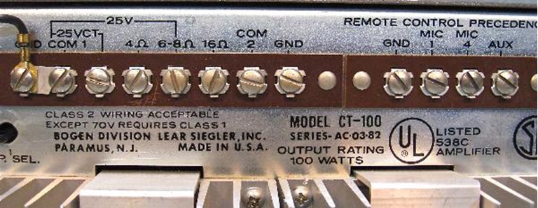 Picture of Bogen CT-100 powered mixer