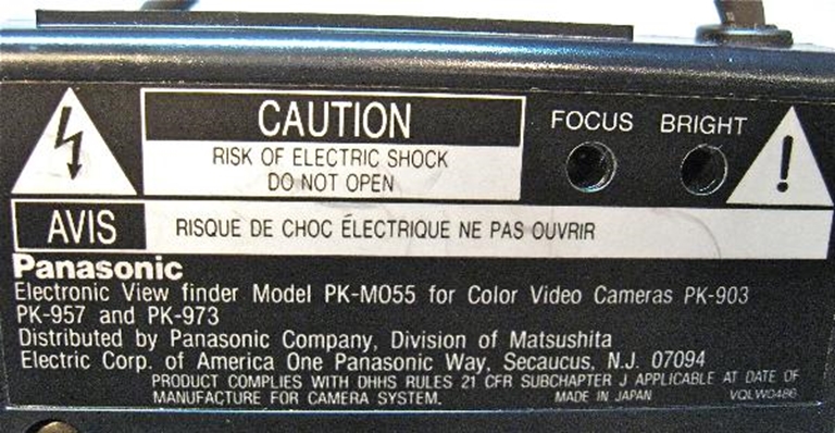 Picture of Panasonic VIewfinder Model PK-M055