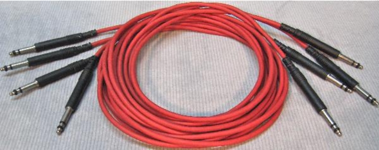Picture of ADC 6', 1/4" Nickel, Red TRS Longframe Patch Cable  SOLD OUT