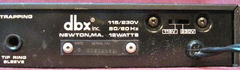 Picture of DBX 160x Limiter, sn: U1602486