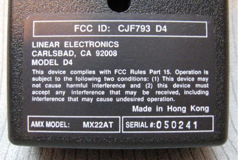 Picture of AMX MX22AT Remote Control 