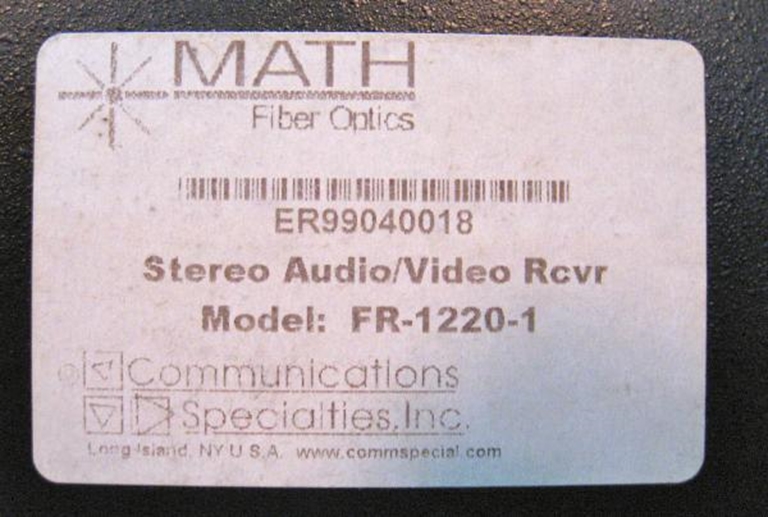 Picture of Math Fiber, FR1220 Fiber Optic AV Transceiver