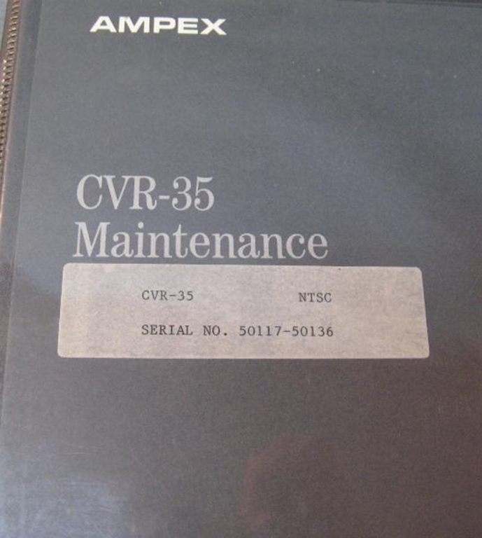 Picture of Ampex CVR-35 Maintenance Manual Volume 1