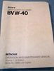 Picture of Sony BVW-40 Operation & Maintenance Manual Vol 1, 1st Ed.