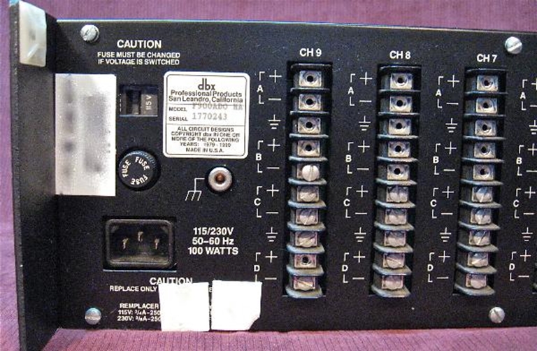 Picture of DBX 900 Frame with 903, 904 and 905 modules