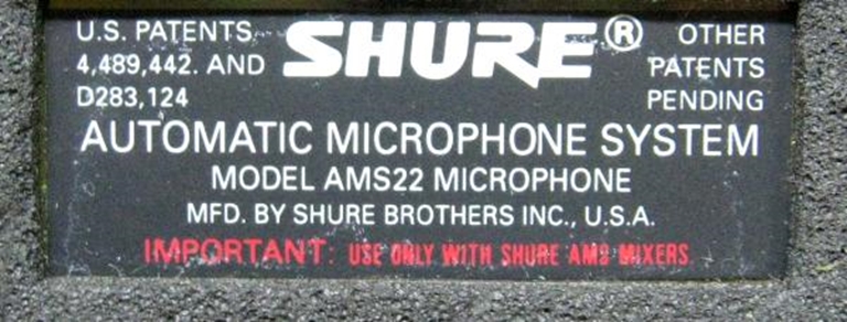 Picture of Shure AMS22 Low-Profile Microphone 