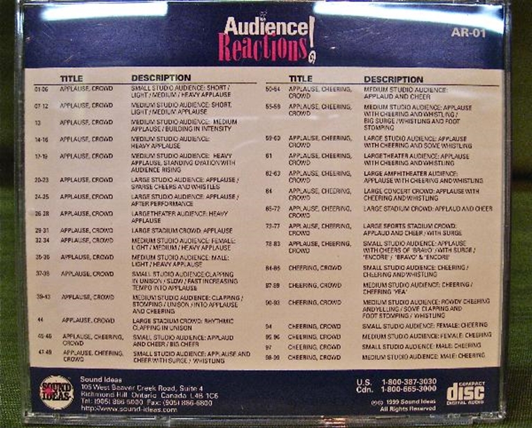 Picture of Sound Ideas Sound Effects Audience Reactions 1 & 2