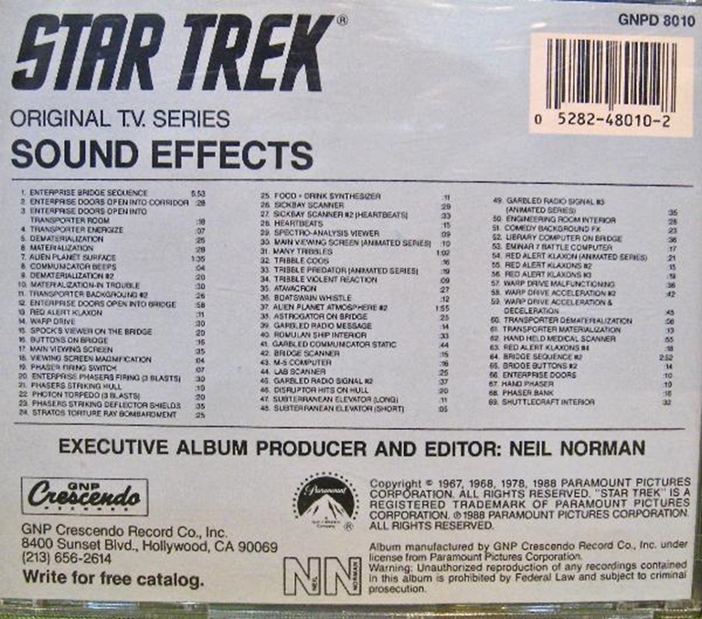 Picture of Sound Effects CDs (3): Star Trek, Wolves, All Purpose EFX 