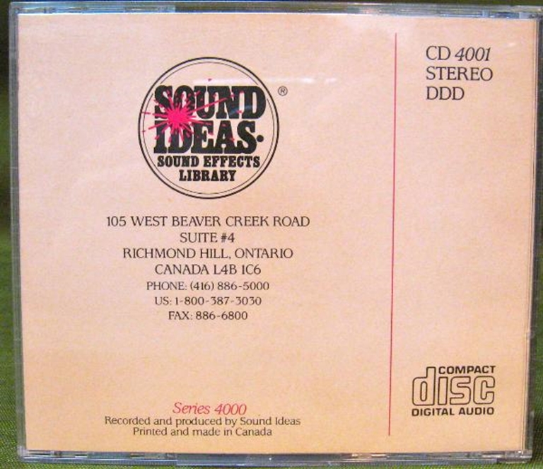 Picture of Sound Ideas Sound Effects Library 4000 Series CDs