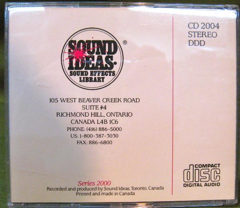 Picture of Sound Ideas Sound Effects Library 2000 Series CDs
