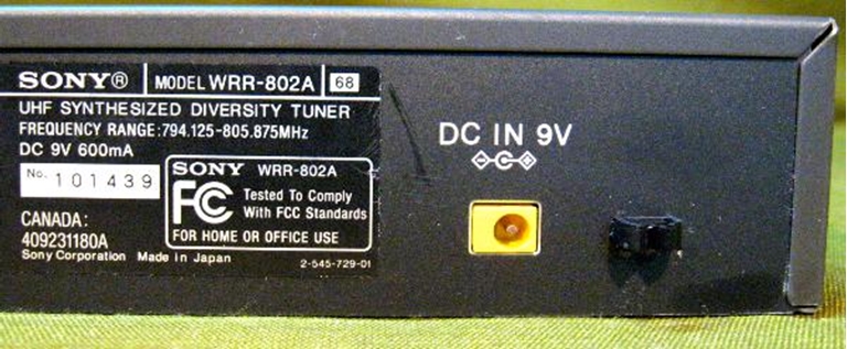 Picture of Sony WRR-802A UHF Synthesized Diversity Tuner