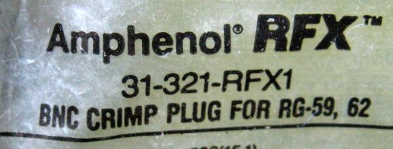 Picture of Amphenol 31-321-RFX1 BNC Connectors