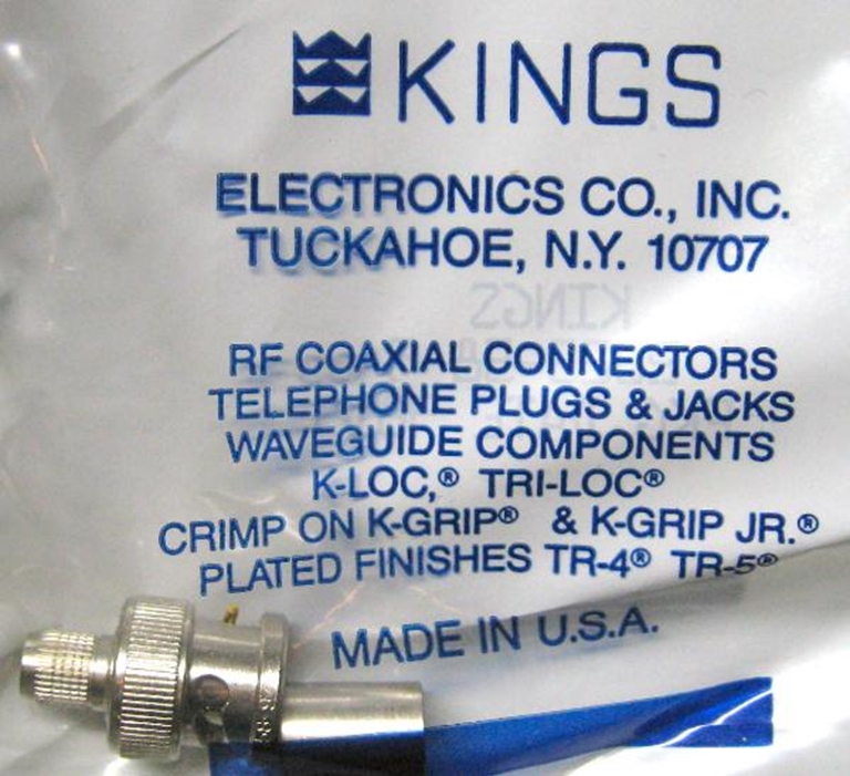 Picture of Kings KC 2025-58-9, 75Ω Male BNC Plugs