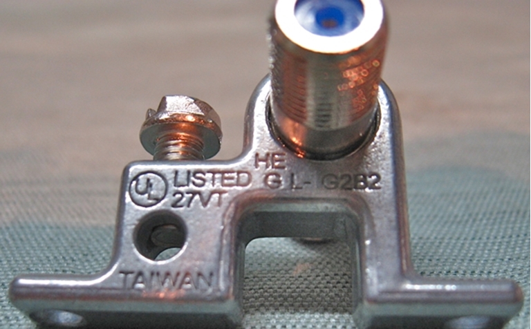 Picture of Satellite and Cable TV Grounding blocks 