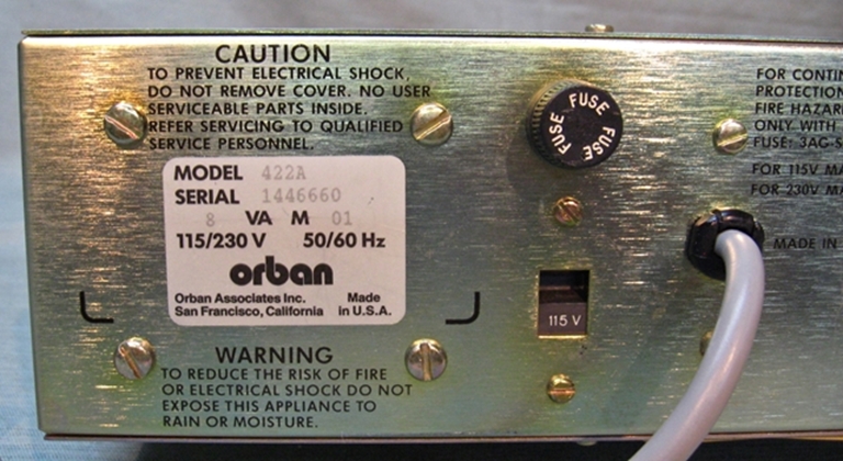 Picture of Orban 422A MONO Limiter/DeEsser sn1446660.