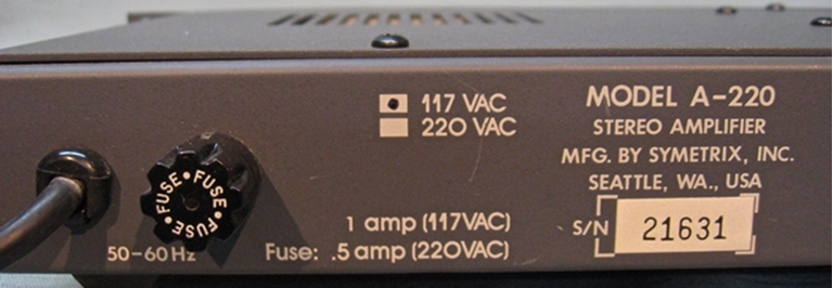 Picture of symetrix A-220 Stereo Power amplifier