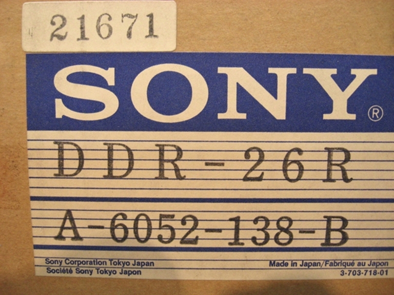 Picture of Sony D2 DDR-26R Head Assembly, NOS?