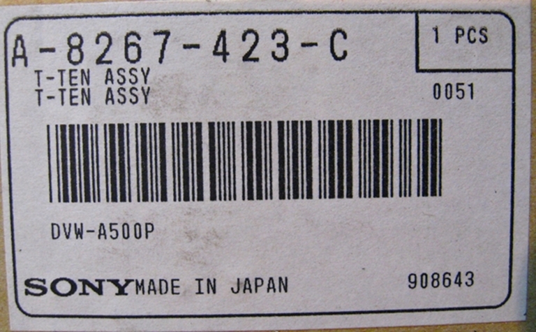 Picture of Sony Tension Assembly for DVW-A500P, NOS