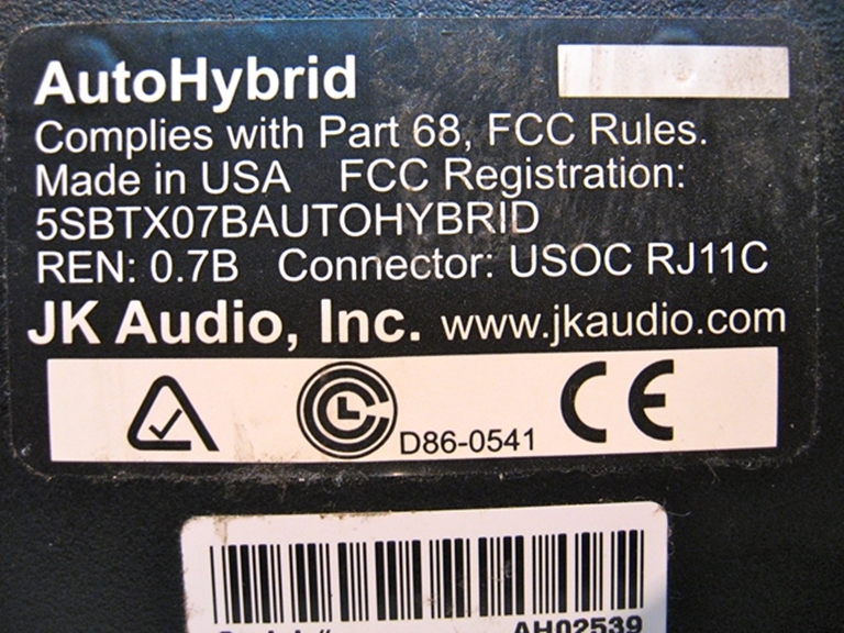 Picture of JK Audio AutoHybrid phone interface