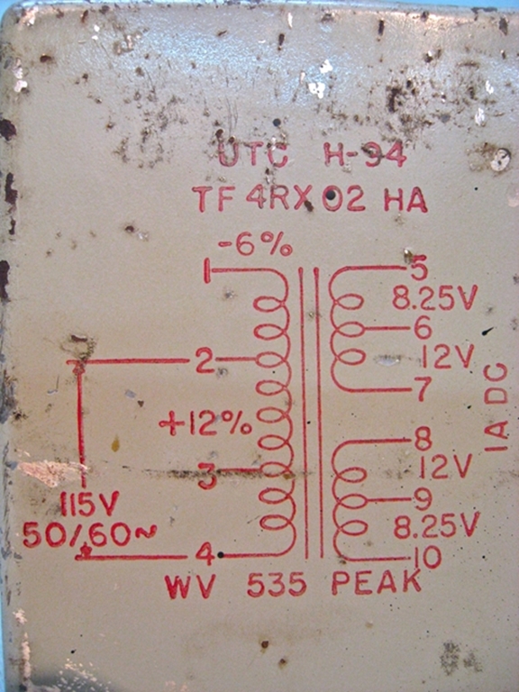 Picture of UTC H-94 Power Supply transformer