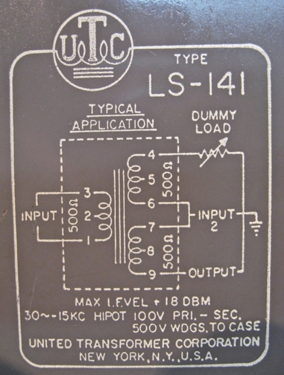 Picture of UTC LS-141 Line Transformers.  Sold Out.