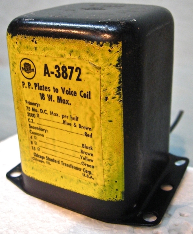 Picture of Stancor A-3872 P-P Plate Ouput Transformer.  Sold Out.