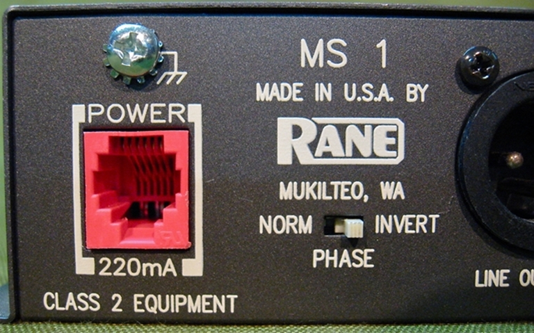 Picture of Rane MS-1 Mic Preamplifier, sn089322.