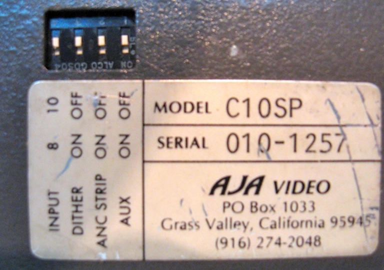 Picture of AJA Model C10SP SMPTE 259M Serial~ Parallel Transcoder