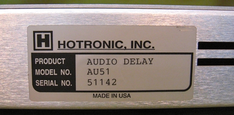 Picture of Hotronic AU51 Audio Delay