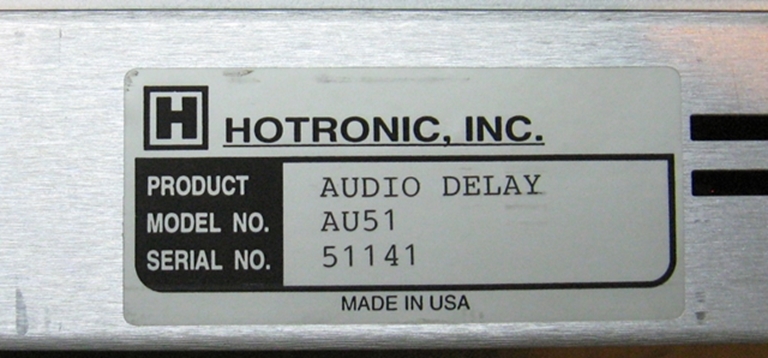 Picture of Hotronic AU51 Audio Delay