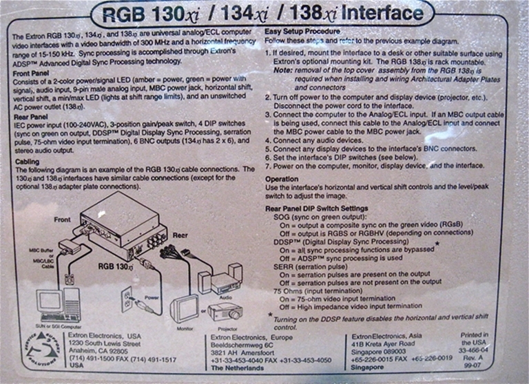 Picture of Extron RGB 130xi sn534575033