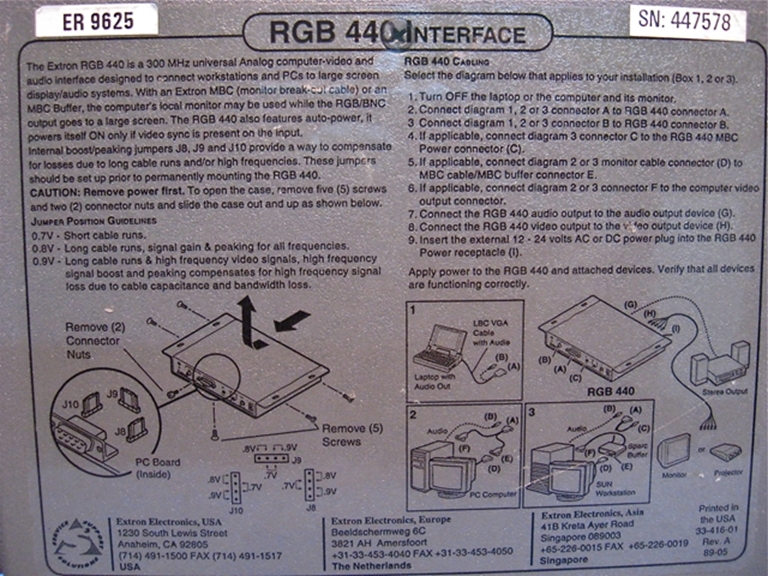 Picture of Extron RGB 440 Interface