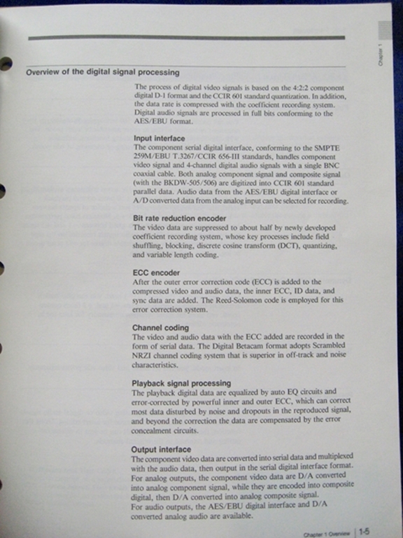 Picture of Sony DVW-A500/500/A500P/500P Operation Manual 1st Edition (Revised 4)