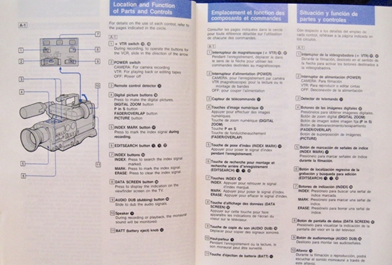 Picture of Sony CCD-V5000 (Hi8) Operation Manual