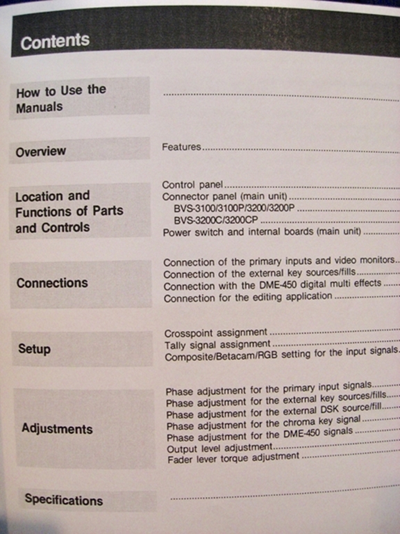 Picture of Sony BVS-3100 Operation Manual,1st Ed Rev 2.