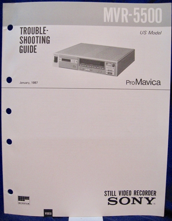 Picture of Sony MVR-5500 Troubleshooting Guide