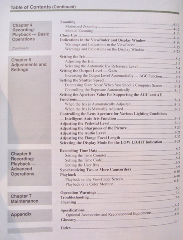 Picture of Sony EVW-300K/300L (Hi8) Operating Instructions