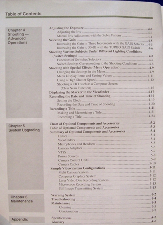 Picture of Sony DXC-537 Operating Instructions