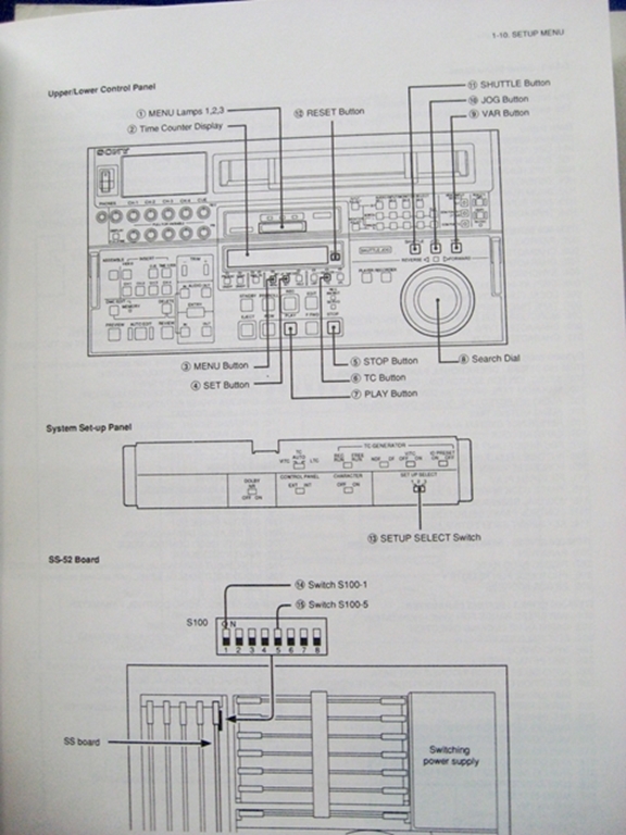 Picture of Sony DVW-A500/500 DVW-A510/510 Installation Manual 1st Edition