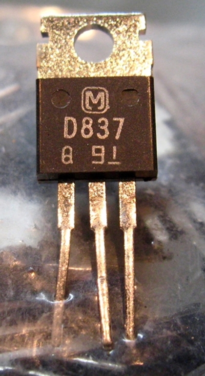 Picture of Panasonic 2SD837Q Transistors, NOS, 100/bag