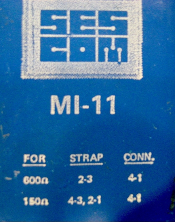 Picture of Sescom MI-11 Microphone Input transformer