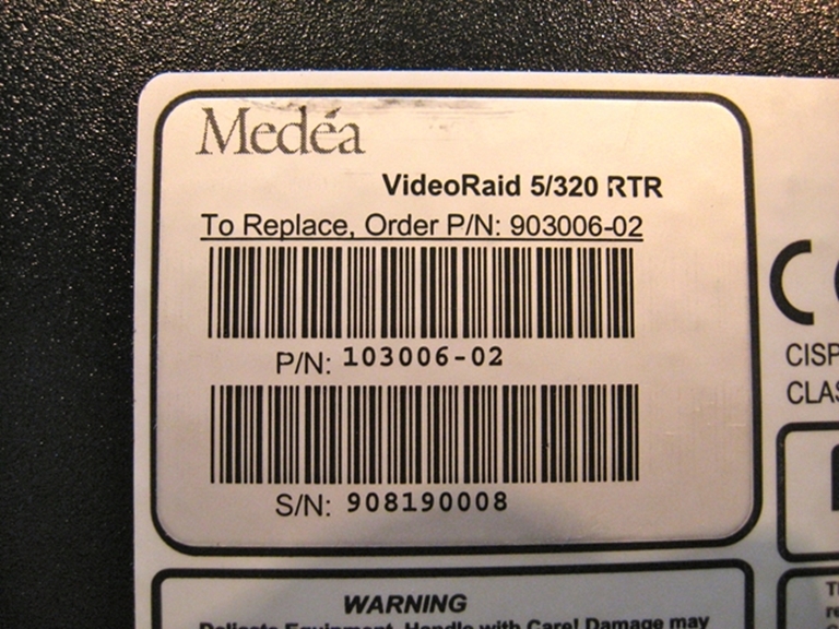 Picture of Medéa 5 disk Raid Array, Model 5/320 RTR
