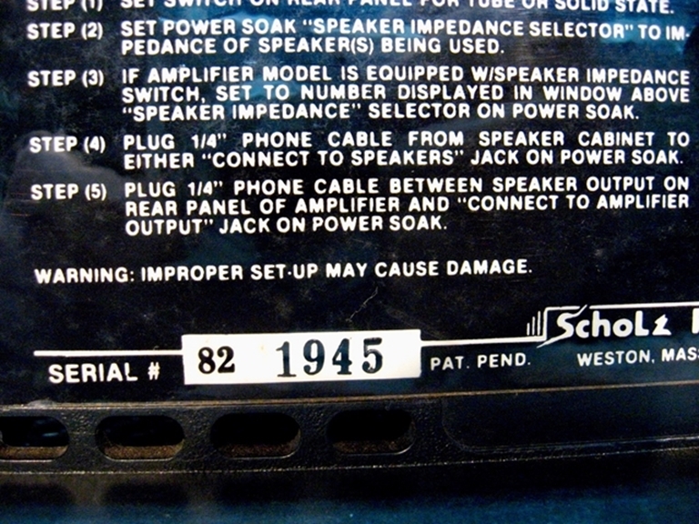 Picture of Power Soak by Tom Sholz, Model II, (sn 82 1945)