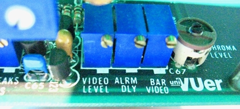 Picture of UNIVUER Audio Metering System over Composite Video signals.