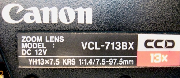 Picture of Canon VCL-713BX Zoom Lens, f1.4 sn 083075.