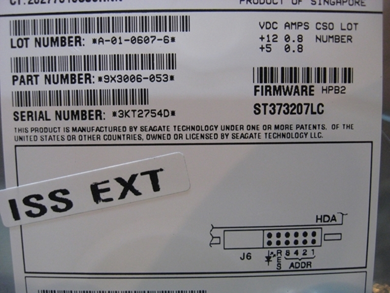 Picture of Hewlett Packard 10K, 73 Gig drives.