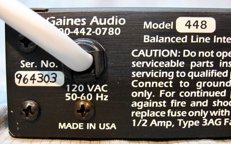 Picture of Gaines Model 448 Audio IHF to Balanced converter