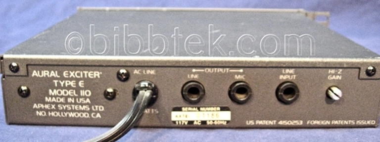 Picture of Aphex Aural Exciter, Model 110, Type E. sn01186.