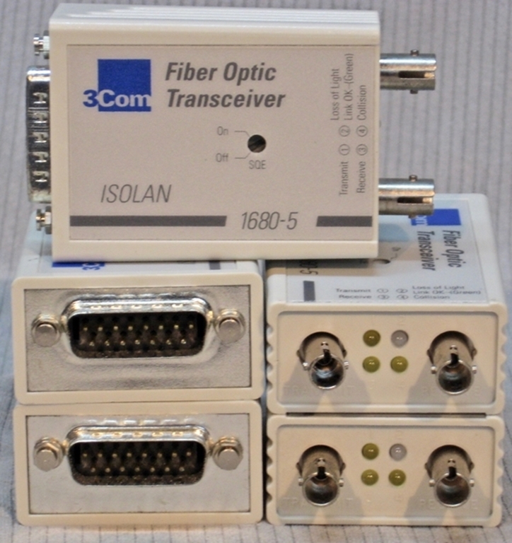 Picture of 3Com Isolan Fiber Optic Transceiver. 1680-5