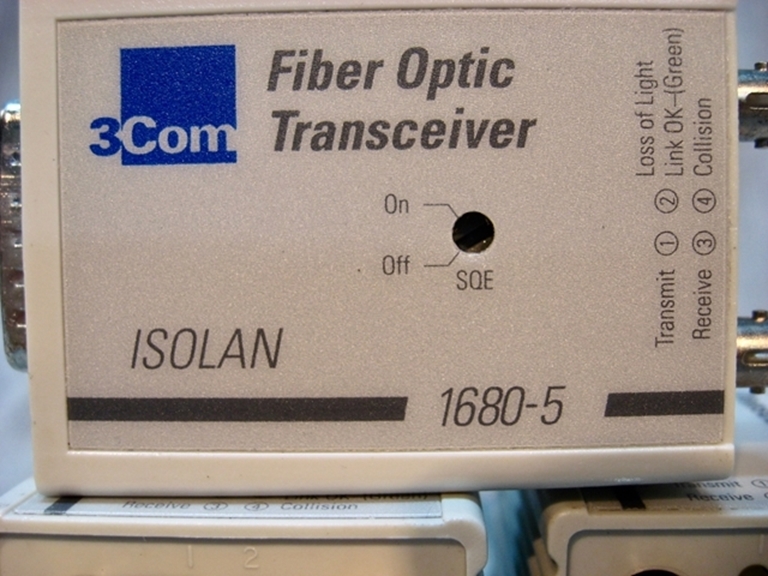 Picture of 3Com Isolan Fiber Optic Transceiver. 1680-5